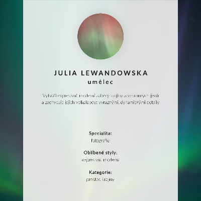 Poster Polárna žiara nad chladnou horskou krajinou