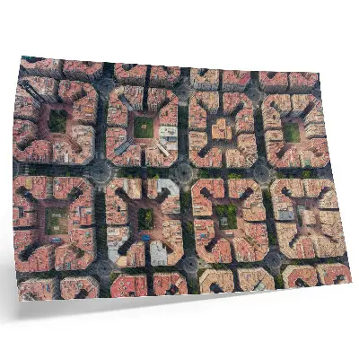 Retro plagát geometrické rozloženie v neutrálnych mestských farbách