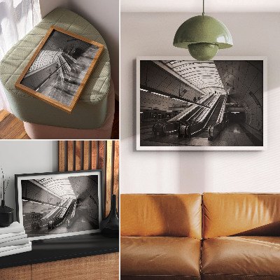 Poster Moderná architektúra interiéru eskalátora