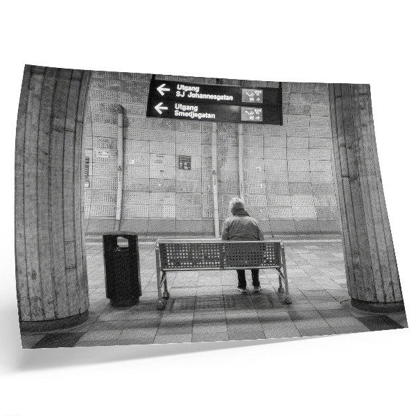 Poster Minimalistický mestský priestor šedá modernita
