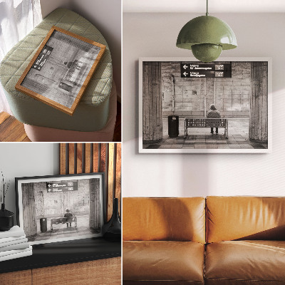 Poster Minimalistický mestský priestor šedá modernita