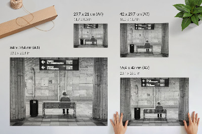 Poster Minimalistický mestský priestor šedá modernita