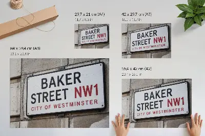 Plagát Baker Street pouličná tabuľa Westminster