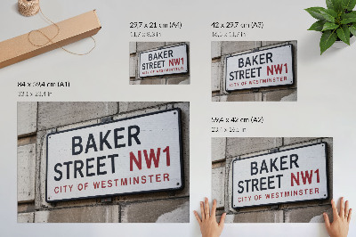Plagát do izby Značka ulice Baker Street Westminster Street