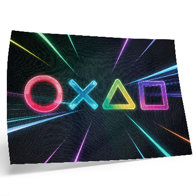 Plagát do izby Neónové geometrické tvary v pohybe