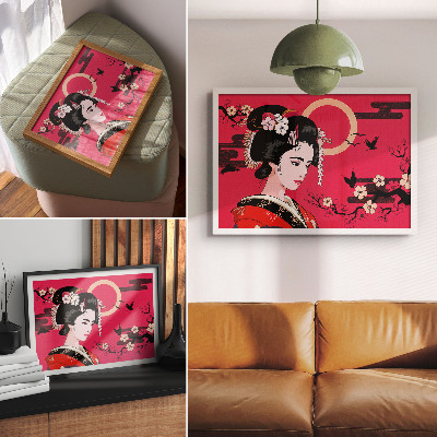 Plagát do izby Orientálne motívy modernej kvetinovej kompozície