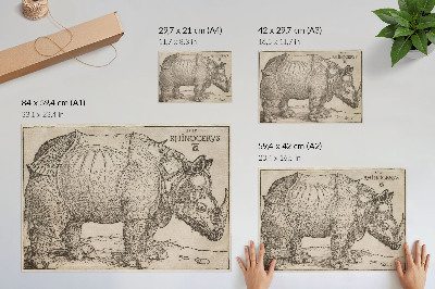 Plagát do izby Nosorožec (1515) od Albrechta Dürera