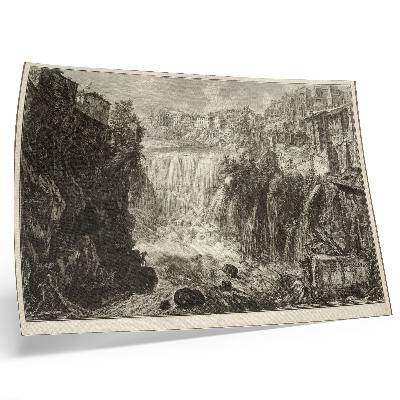 Plagát do izby Pohľad na Grand Cascade v Tivoli, z Views of Rome od Giovanniho Battistu Piranesiho