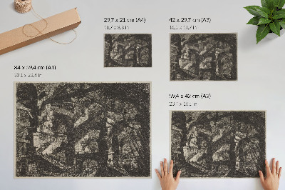 Plagát do izby Gotický oblúk (vydaný v rokoch 1800-1809) od Giovanniho Battistu Piranesiho