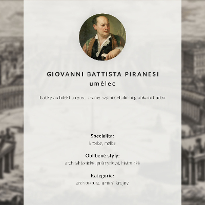 Plagát do izby Gotický oblúk (vydaný v rokoch 1800-1809) od Giovanniho Battistu Piranesiho