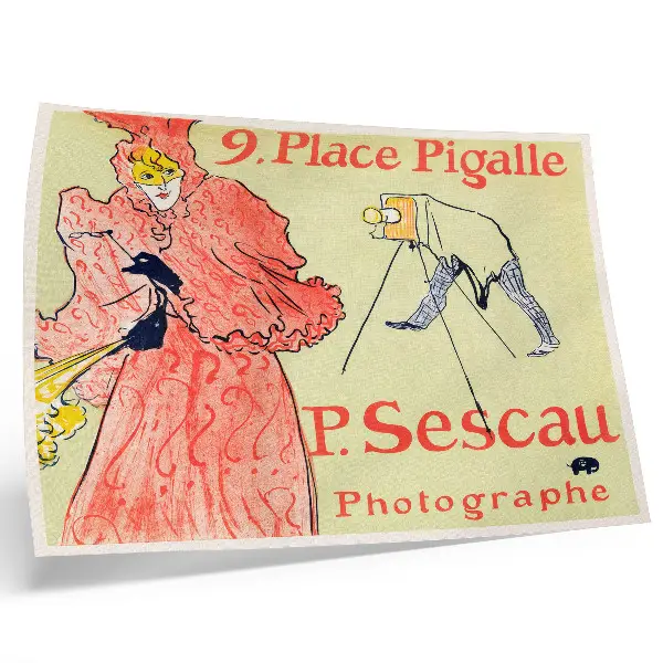 Plagát do izby Le Photographe Sescau (1894) vysoké rozlíšenie od Henriho de Toulouse-Lautreca