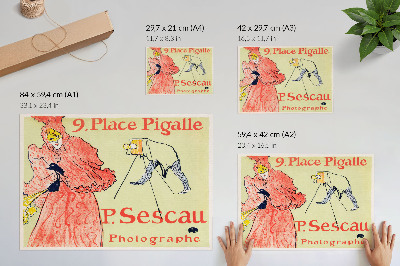 Plagát do izby Le Photographe Sescau (1894) s vysokým rozlíšením od Henriho de Toulouse-Lautrec