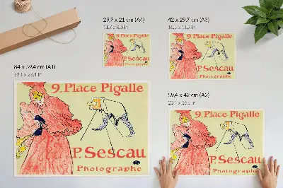 Plagát do izby Le Photographe Sescau (1894) vysoké rozlíšenie od Henriho de Toulouse-Lautreca