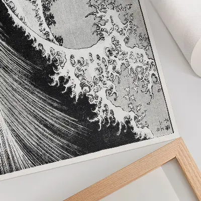 Plagát Sto pohľadov na horu Fudži od Hokusaia reprodukcia starej japonskej drevotlače z roku 1835