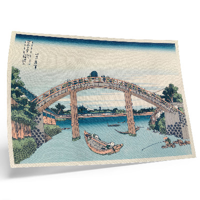 Plagát do izby Pohľad spod mosta Mannenbashi vo Fukagawe, 1985, Katsushika Hokusai