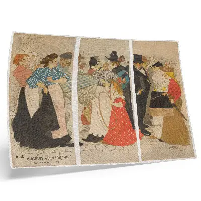 Plagát Ľudia na ulici (1896) od Théophila Alexandra Steinlena a Charlesa Verneaua