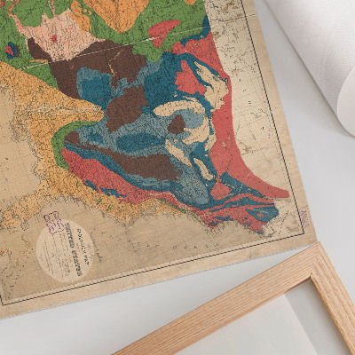 Retro plagát Geologická mapa Spojených štátov