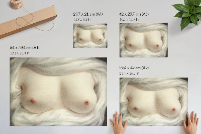Poster Odhalené ženské prsia: Odhalená krása (1828) od Sarah Goodridgeovej