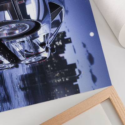 Poster Športové auto v mestskej krajine v noci
