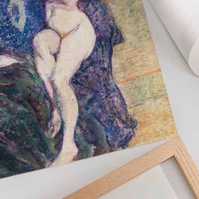 Plagát do izby Nahá žena ukazujúca prsia, vintage erotické umenie od Henriho de Toulouse-Lautreca