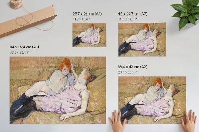 Retro plagát Pohovka (cca 1894 – 1896) – obraz s vysokým rozlíšením od Henriho de Toulouse-Lautreca