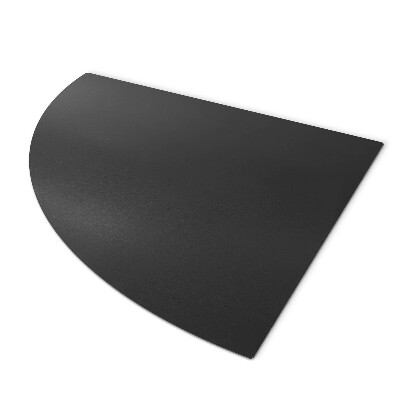 Štvrťkruhová podložka pod kachle čierna kovová