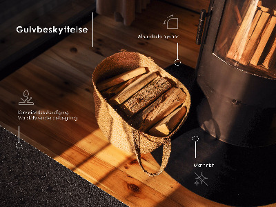 Štvrťkruhová podložka pod kachle čierna kovová