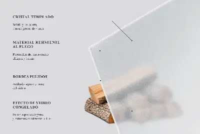 Sklenená podložka pod krb polopriesvitná v štvrtkovom tvare