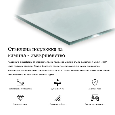 Podložka pod krbové kachle šesťhranná priehľadná