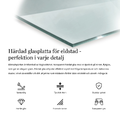 Podložka pod krbové kachle šesťhranná priehľadná