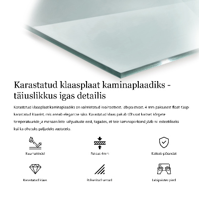 Podložka pod krbové kachle šesťhranná priehľadná