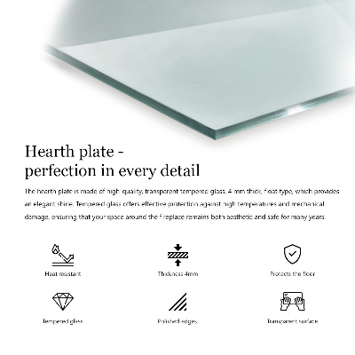 Podložka pod krbové kachle šesťhranná priehľadná