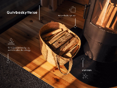 Polooválna podložka pod krbové kachle černá kovová