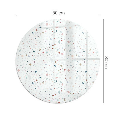 Podložka pod krbové kachle okrúhla Vzor s malými tvarmi