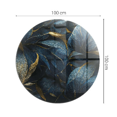 Podložka pod kachle okrúhla Elegantná textúra listov