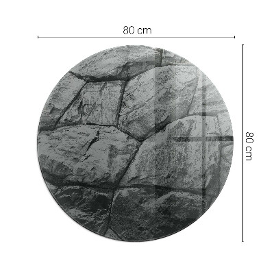 Podložka pod krbové kachle okrúhla Vzor z prírodného kameňa