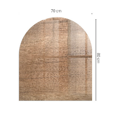 Podložka pod krbové kachle polooválny Vzor prírodného dreva