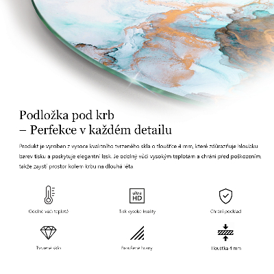 Podložka pod kachle polooválny Farba Svetlohnedá