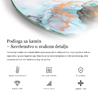 Podložka pod kachle polooválny Farba Svetlohnedá