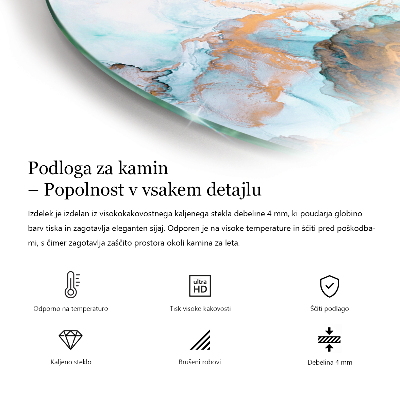Podložka pod kachle polooválny Farba Svetlohnedá