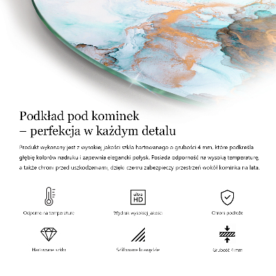 Podložka pod kachle polooválny Farba Svetlohnedá