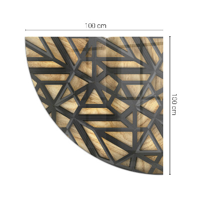 Podložka pod krb štvrťroku Geometria s drevom