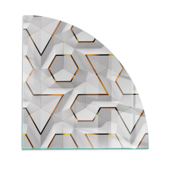 Nehorľavá podložka pred krb štvrťroku Geometrický 3D vzor