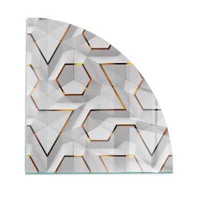 Nehorľavá podložka pred krb štvrťroku Geometrický 3D vzor