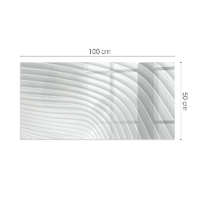 Sklo pod krb obdĺžnikové Vlny jemných línií