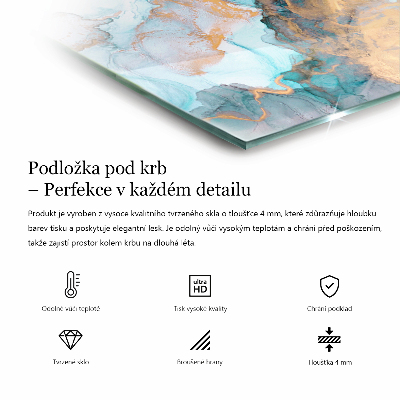 Podložka pod kachle obdĺžniková Abstraktný oblak pevných látok