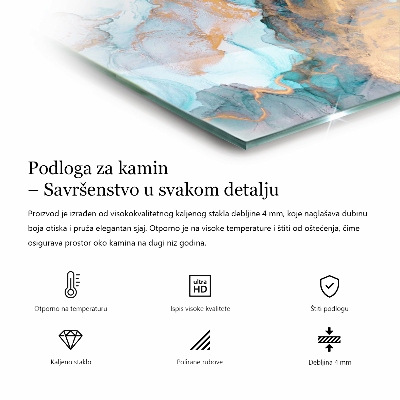 Podložka pod kachle obdĺžniková Abstraktný oblak pevných látok