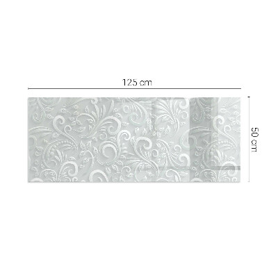 Sklo pod krb obdĺžnikové Elegantný rastlinný vzor