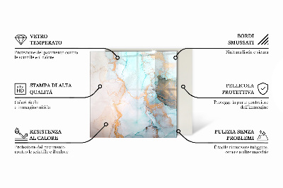 Podložka pod kachle obdĺžniková Geometria s drevom