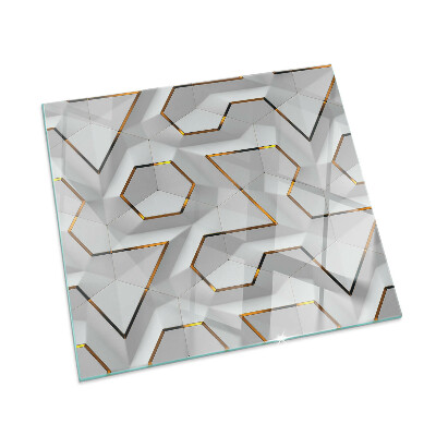 Sklo pod krb obdĺžnikové Geometrický 3D vzor